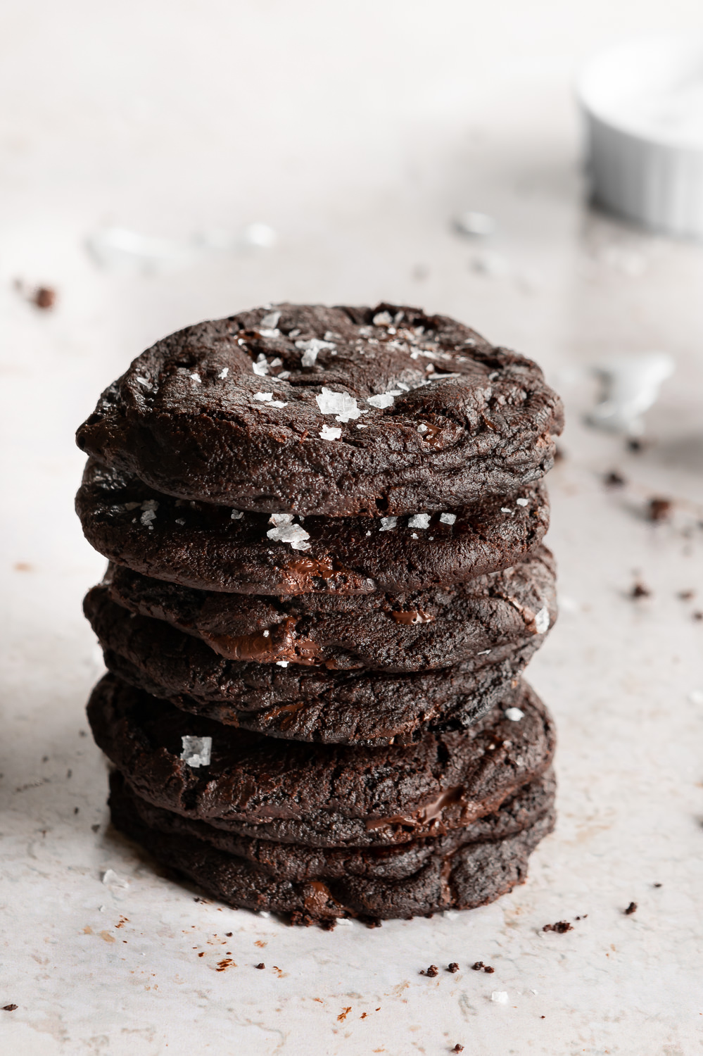 Salted Double Dark Chocolate Cookies | With Spice