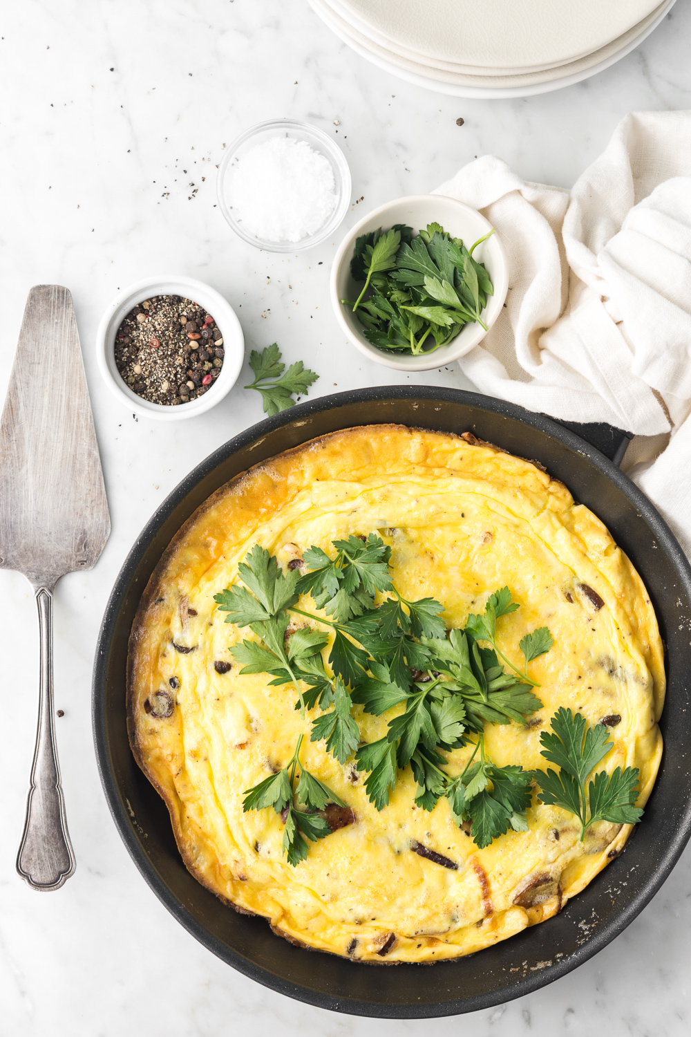 wild mushroom leek frittata with truffles and gruyere | With Spice