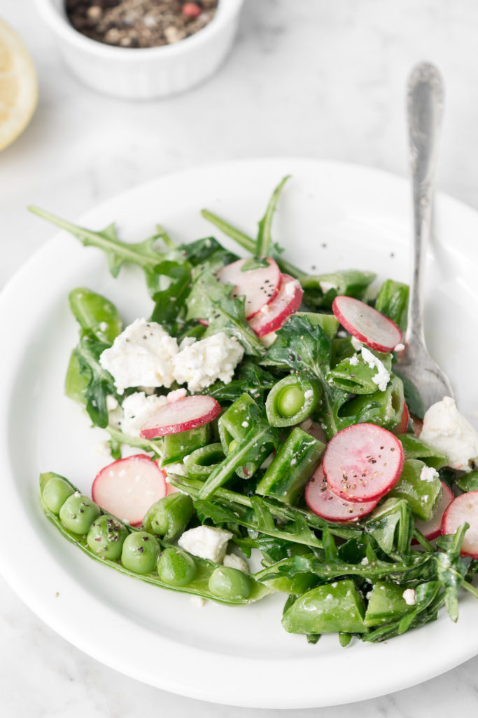 Sugar Snap Pea Salad with Radishes, Mint, and Ricotta
