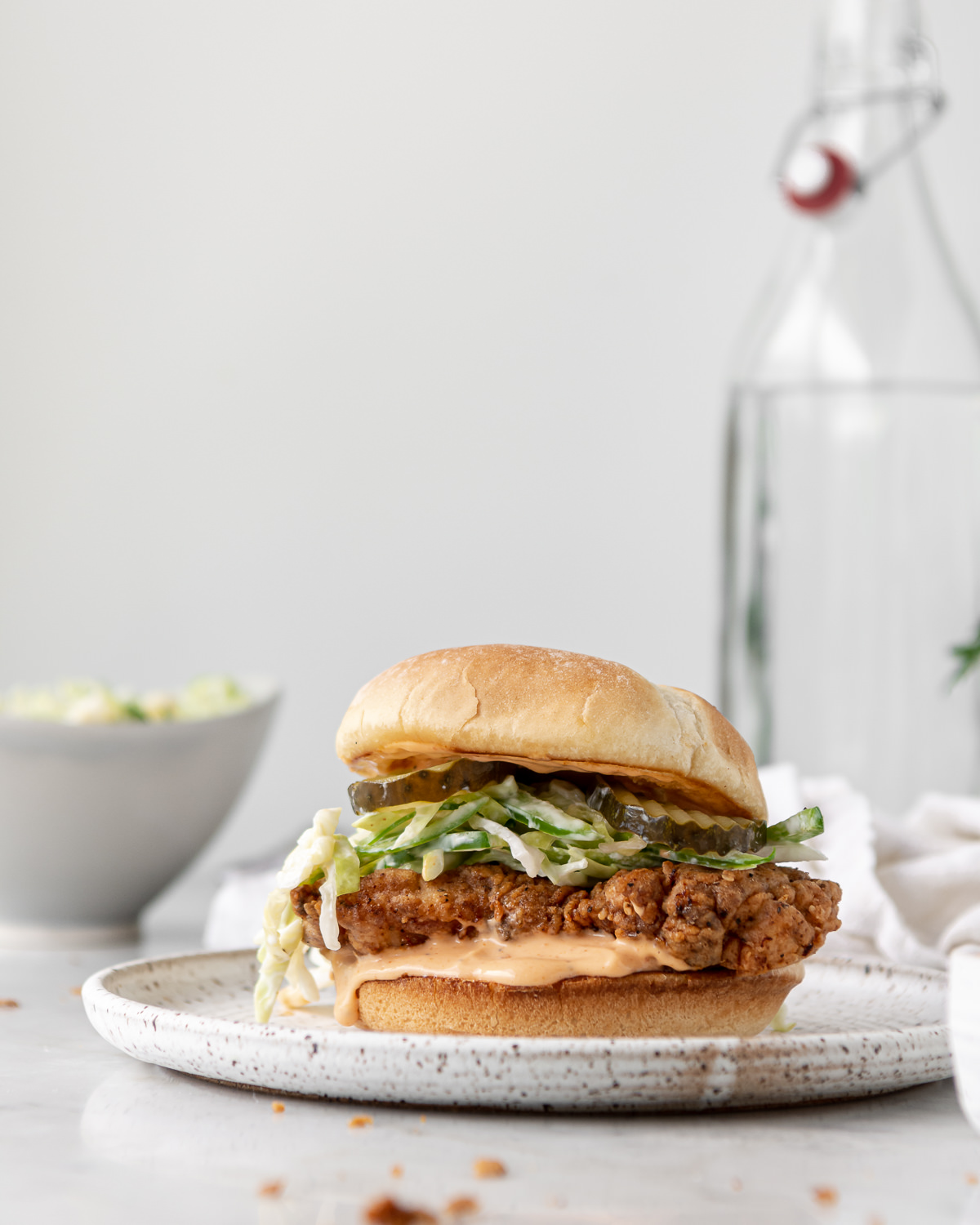 Spicy Fried Chicken Sandwich With Jalapeño Slaw With Spice 4332