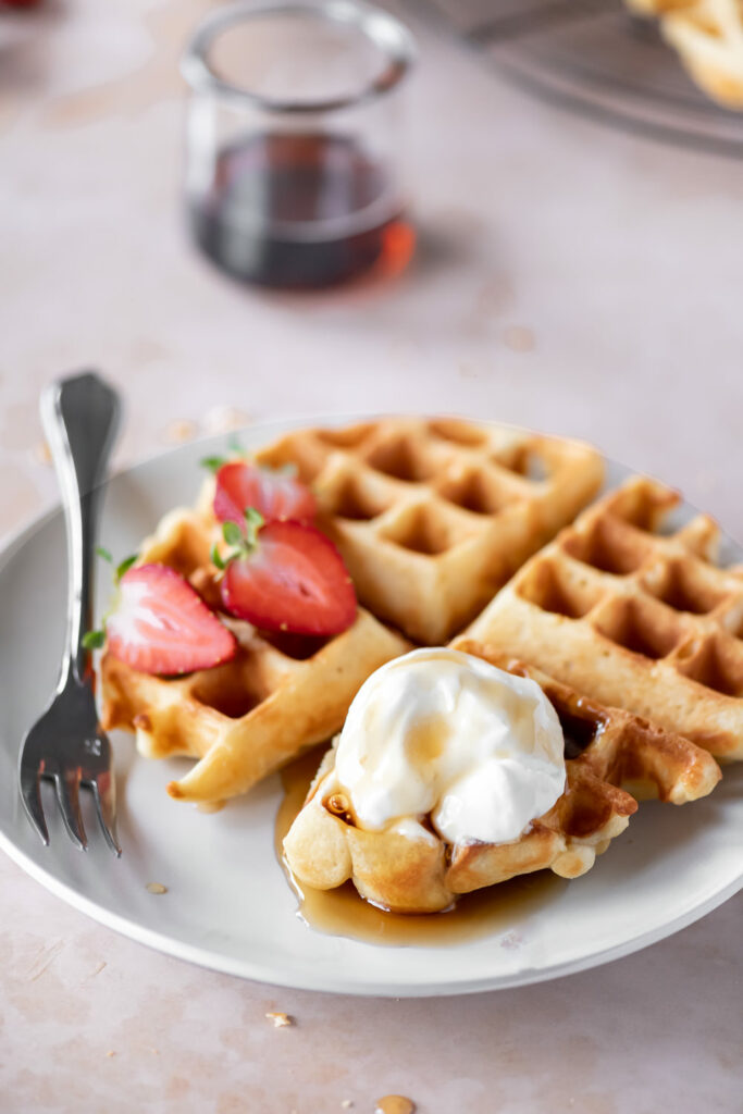 yeasted waffles with whipped maple mascarpone | With Spice