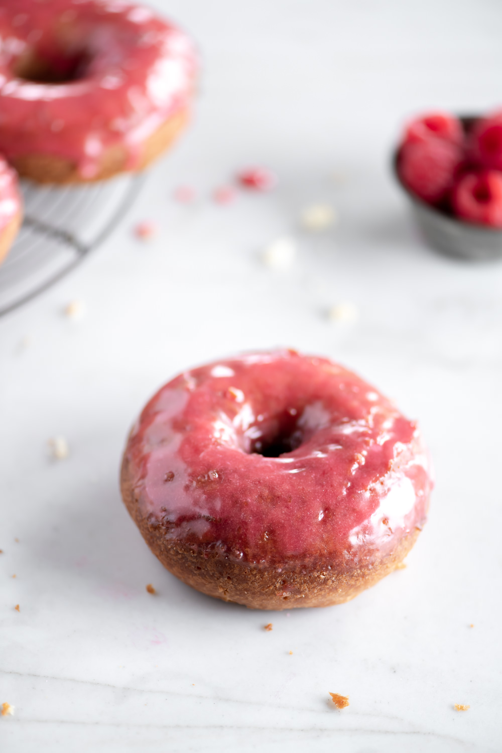 buttermilk donuts with raspberry glaze With Spice