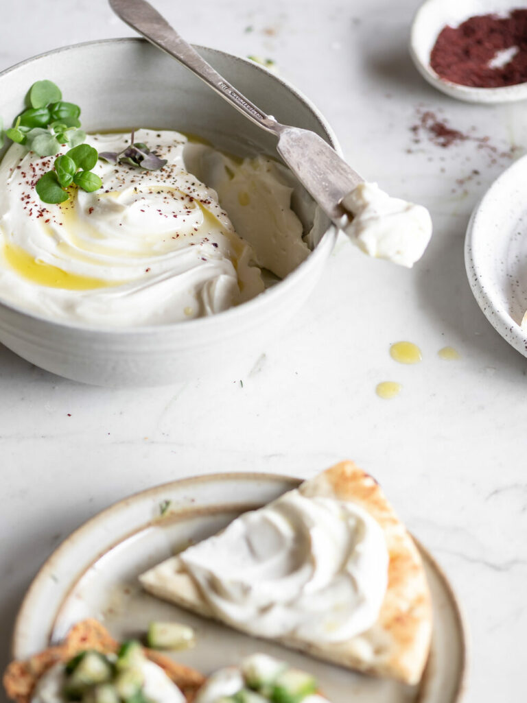 Whipped Feta Dip With Herby Cucumber Salad With Spice