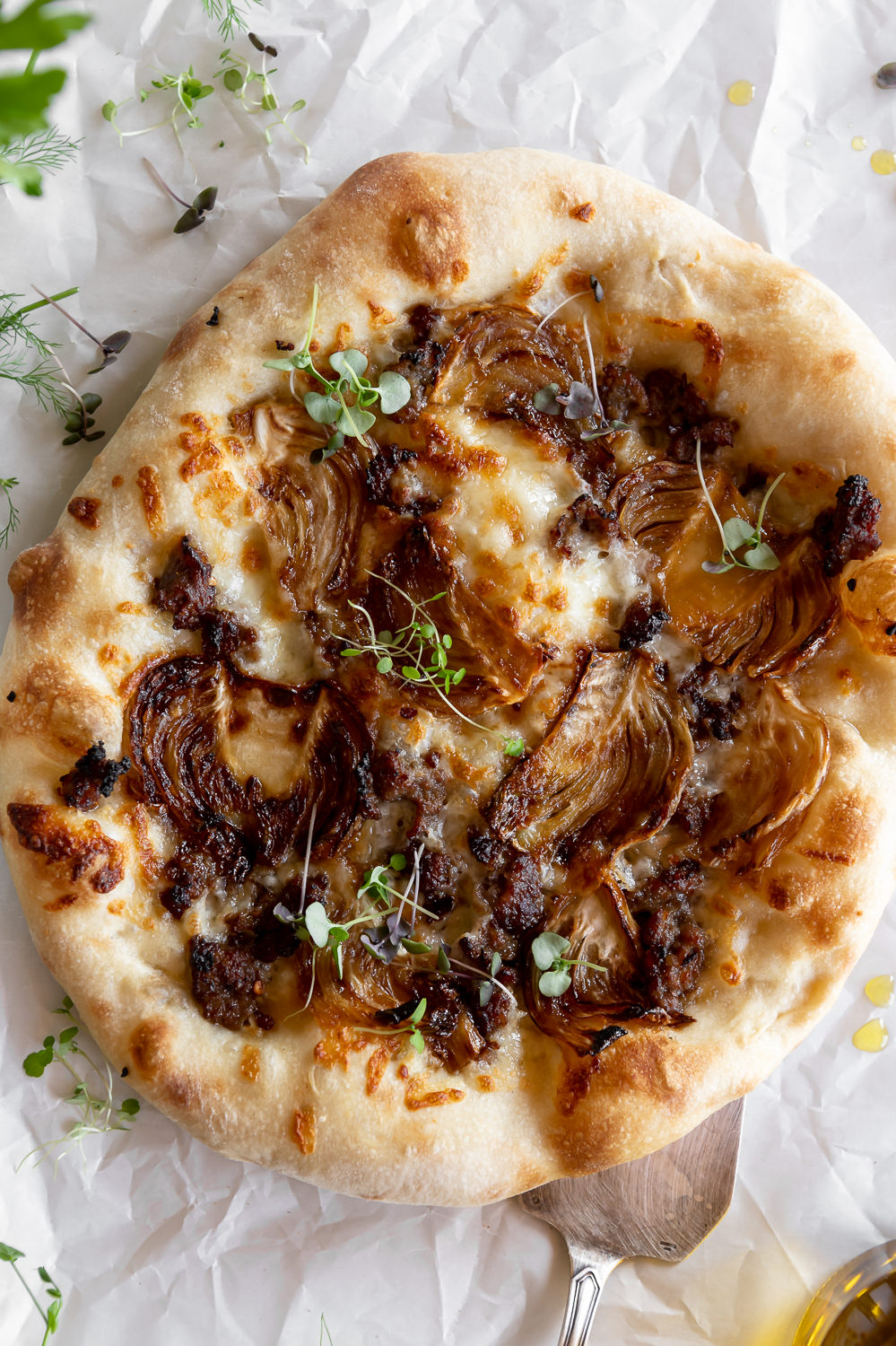 Cast-Iron Pizza With Fennel and Sausage Recipe