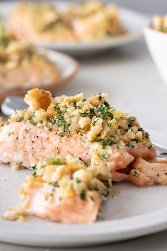 herb crusted salmon filet