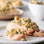 lemon herb crusted salmon