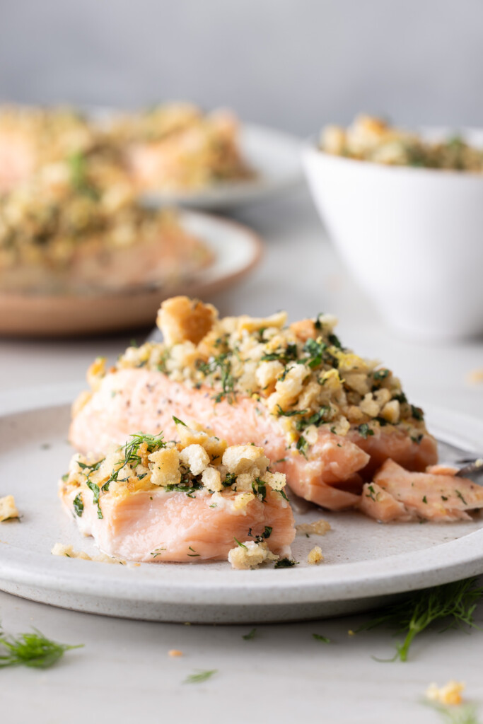 lemon herb crusted salmon