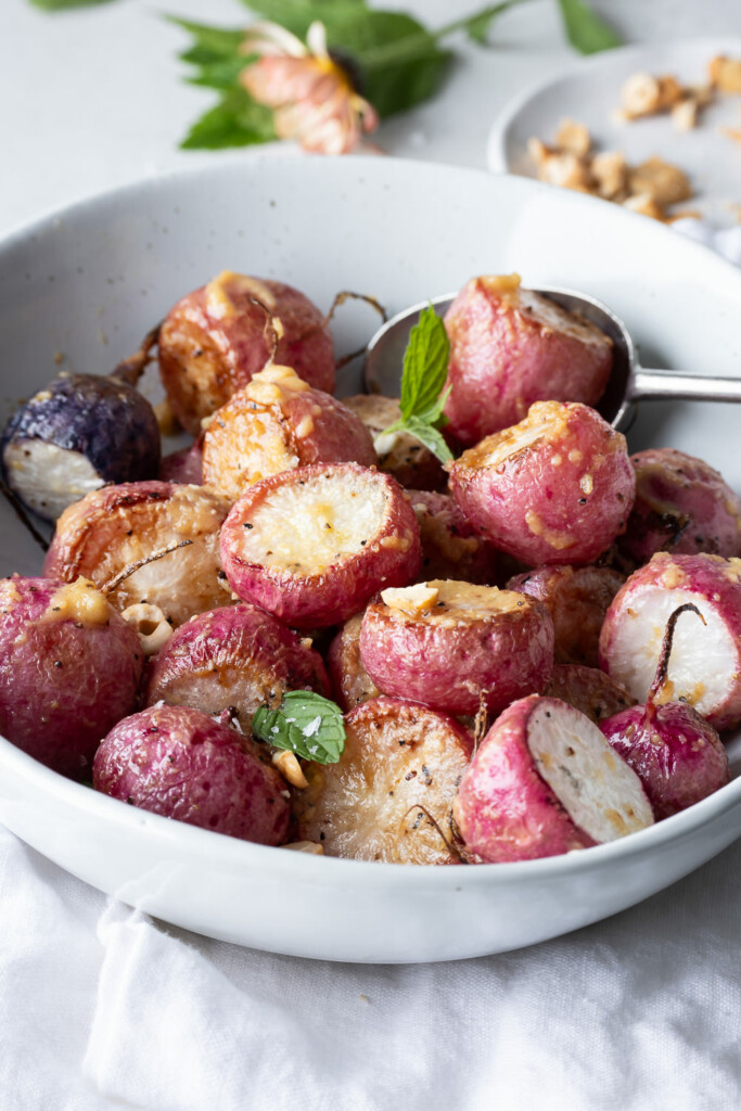 roasted radishes