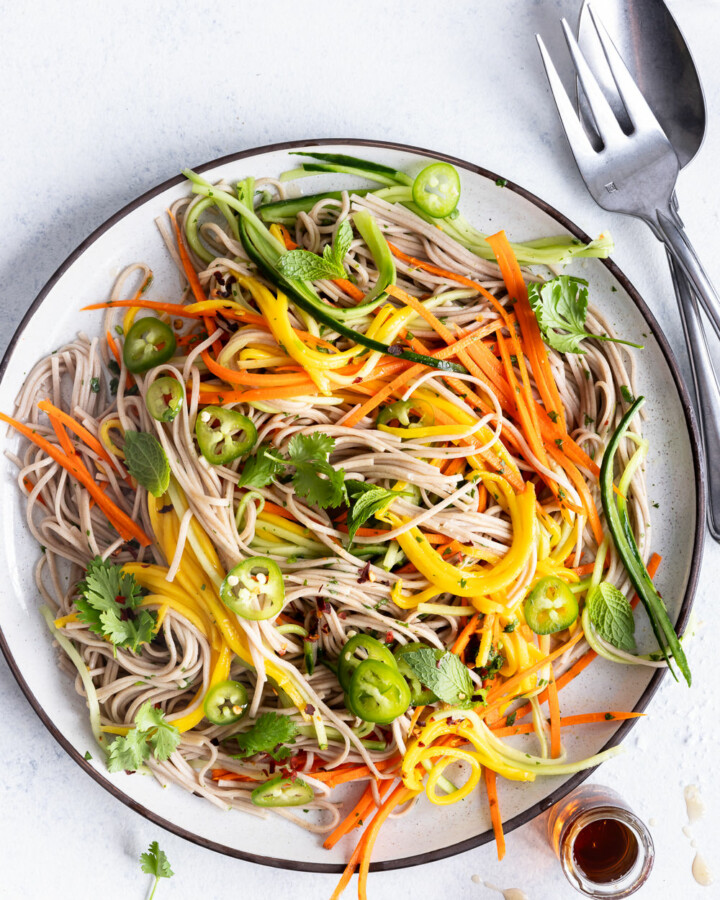 cold soba noodle salad