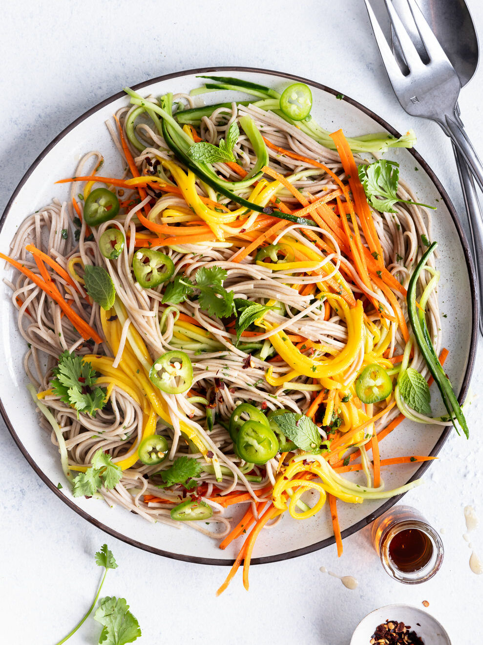 cold soba noodle salad