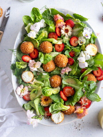 fried goat cheese salad