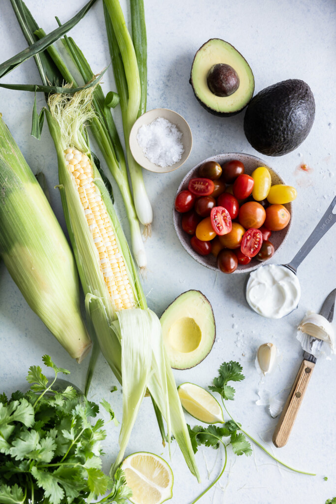 ingredients_corn avocado salad