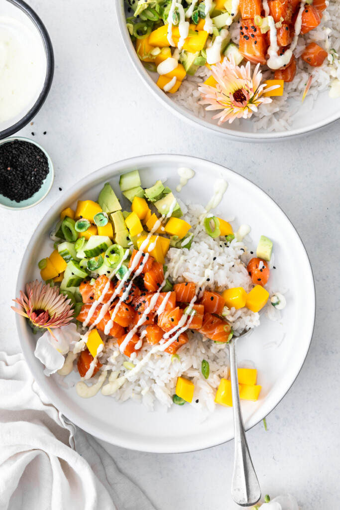 salmon poke bowls