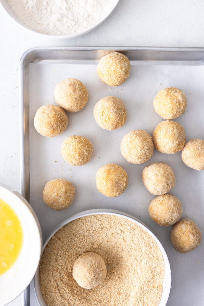 3_bread and fry Italian rice balls