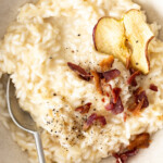 apple risotto with bacon