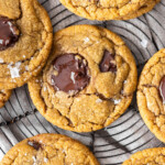 crispy pumpkin chocolate chip cookies