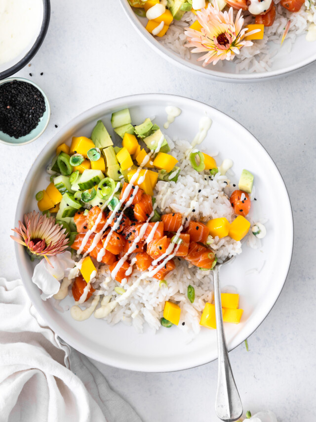 salmon poke bowls