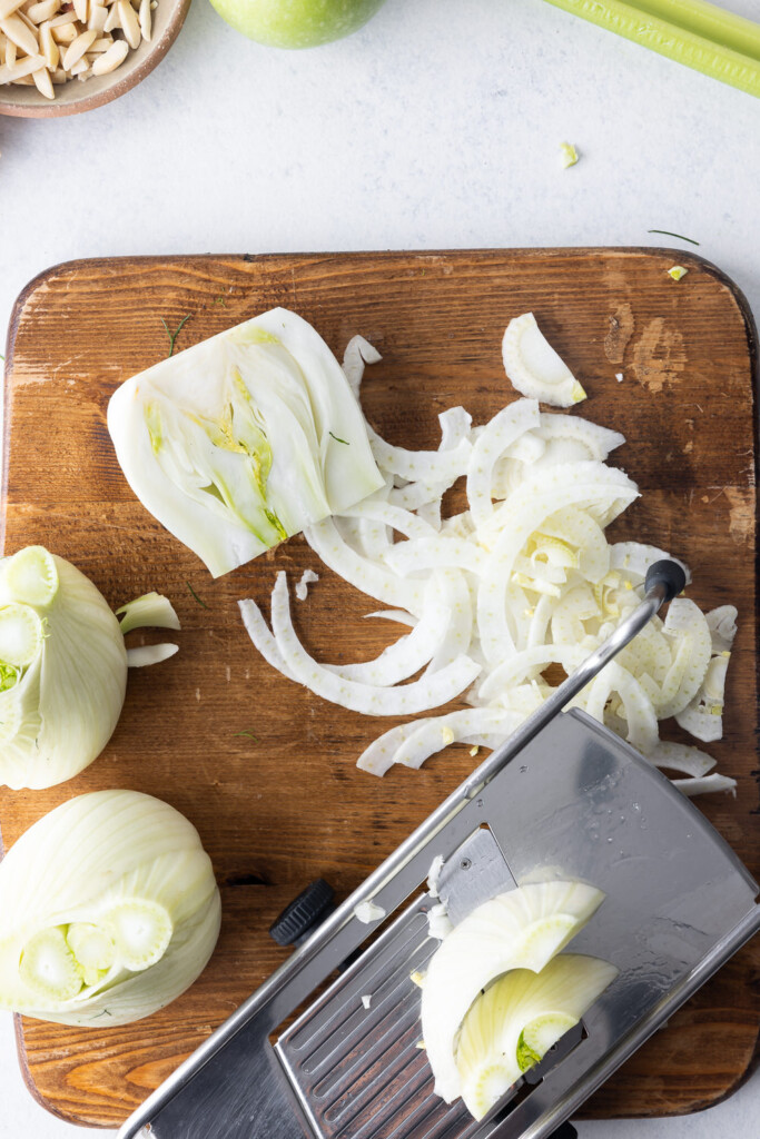 2_shave fennel with mandoline