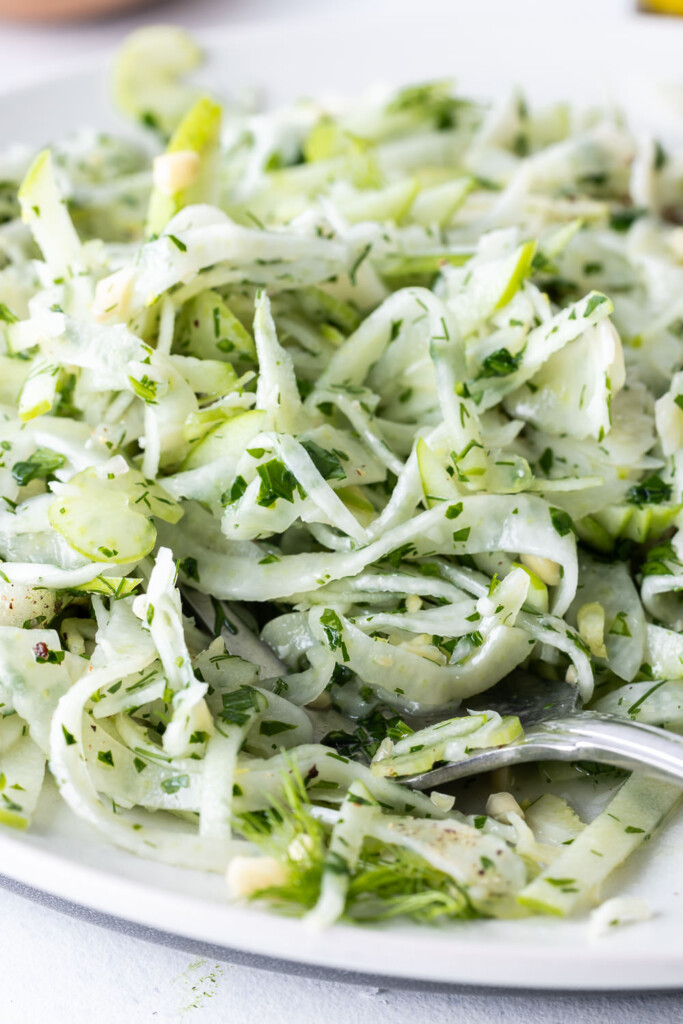 shaved fennel and celery salad