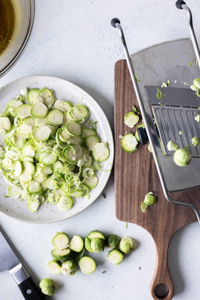 2_thinly shave the brussels sprouts