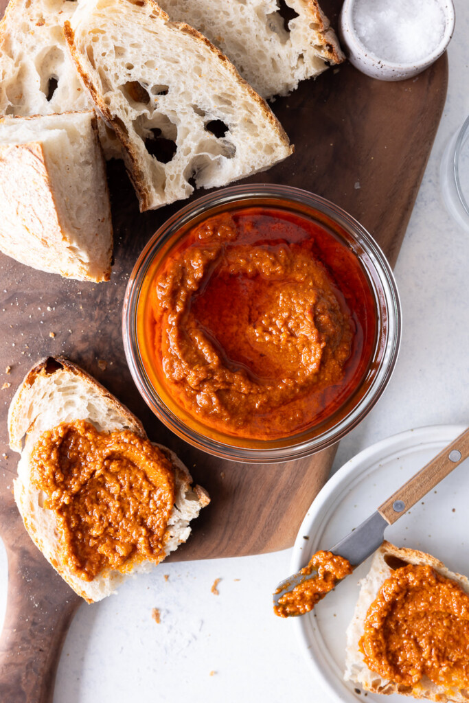 homemade romesco (roasted pepper sauce