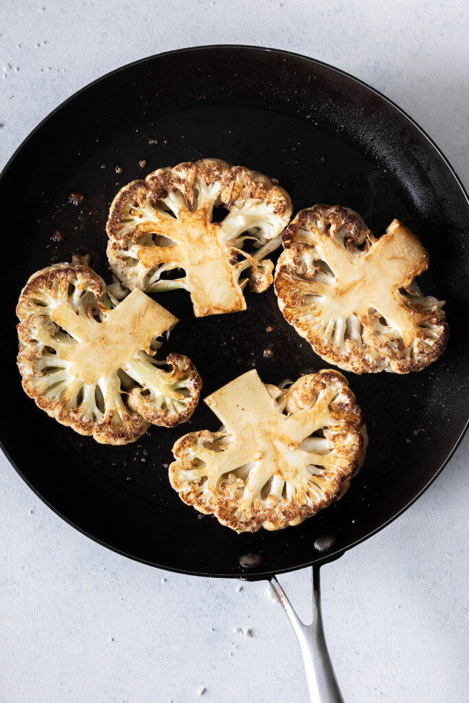 3_sear cauliflower in pan