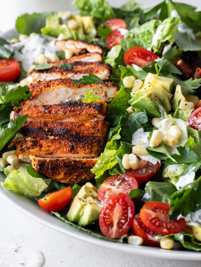 blackened chicken salad with ranch